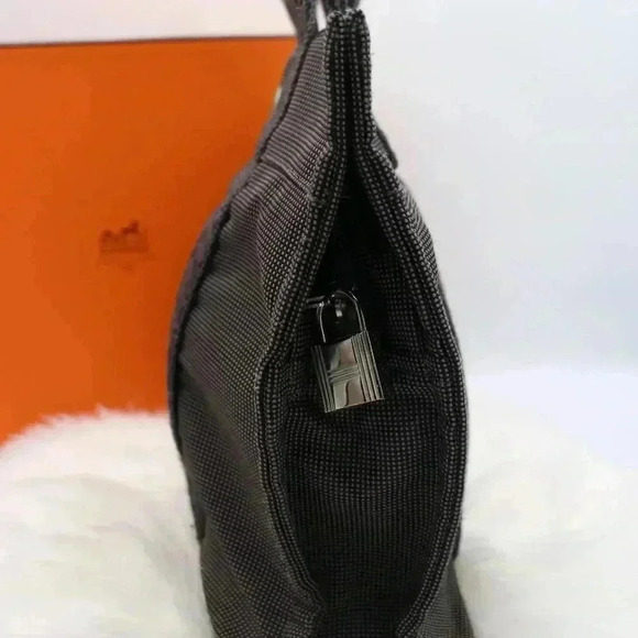 Hermès Gender Neutral Grey  Canvas PM Tote - Picture 4 of 10